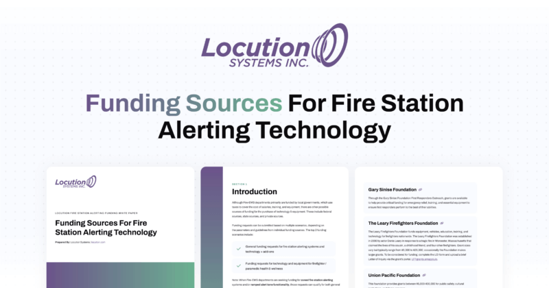 Funding Sources For Fire Station Alerting Technology Whitepaper